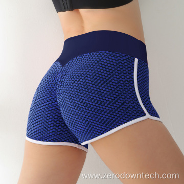 High waist jacquard honeycomb bubble tights fitness pants